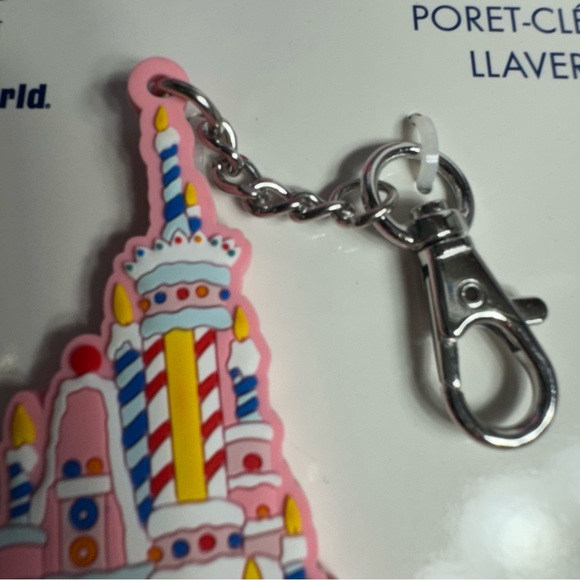 NWT. Disney castle cake large keychain. 25th anniversary retro style keychain. - Picture 3 of 8